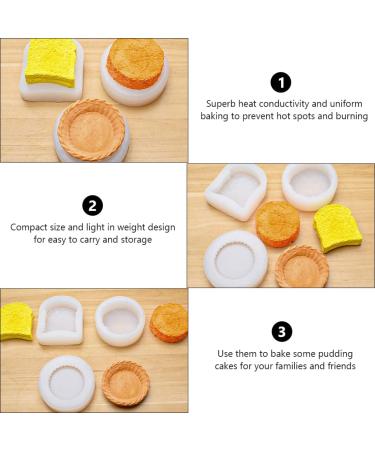 HOMSFOU 2pcs Cake Mold Muffin Molds Baking Tools Silicone Cookie Mold Cookie Cake Pan Muffin Liner Fondant Creative Baking Molds Baking Supplies Egg Tart Paper Cup Candy Candle Chocolate White 9X8X2.6CM - Buy Online on GoSupps.com