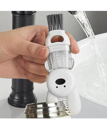Kumprohu Cup Lid Brush Bottle Brush Cleaner 4-in-1 Cup Lid Crevice Cleaning Brush Set Multifunctional Bottle Cleaning Tools Home Kitchen Cleaning Tools White - Buy Online on GoSupps.com