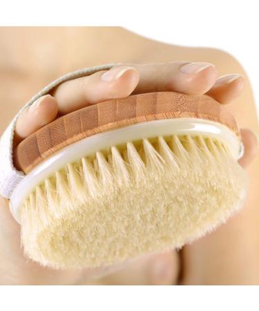 Buy Natural Bamboo Body Brush Shower Back Scrubber - Exfoliating Dry Brush for Lymphatic Health & Blood Circulation | International Shipping - Buy Online on GoSupps.com