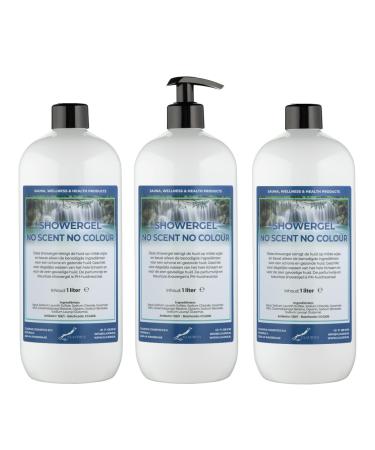 Claudius Showergel No Scent No Colour 3 x 1 liter met gratis pomp