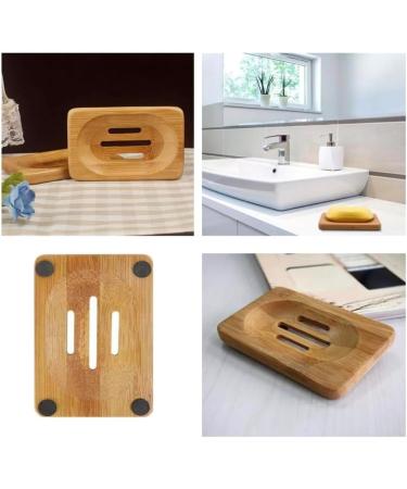 Pears Pure & Gentle Transparent Soap Bar 3x125 g (Lemon Extracts) + Dr Cosi Natural Wooden Bamboo Soap Dish Storage Holder (Set of 4) - Buy Online on GoSupps.com
