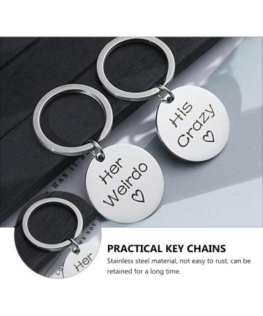 Coheali Valentine's Day Key Trailer Pair Rings - Men's Gifts | Stainless Steel Key Holders for Couples | 3-Piece Set - Buy Online on GoSupps.com
