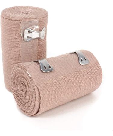 Elastic Bandage Wrap Compression Wrap Hook Emergency Dressings (3" Wide 2 Pack) 2 Pack 3" Wide