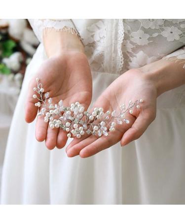 JONKY Silver Rhinestone Bridal Headband Hair Vine - Wedding Hair Accessories for Brides - Buy Online on GoSupps.com