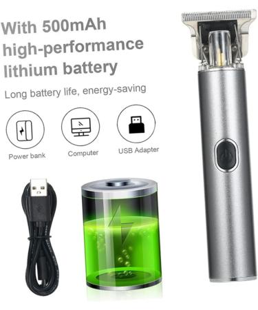 Beaupretty Rechargeable Electric Shaver & Hair Grooming Kit for Men - Special Carving Clippers & Fabric Shaver 14.7x2.4cm Silver - Buy Online on GoSupps.com