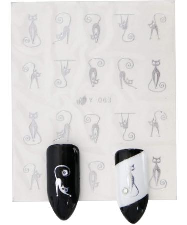 Gold Silver Nail Water Sticker Feather Flower Spider Design Decal for Nails Decoration Nail Art Manicure Slider Chy Claral Color Y30 30pcs - Buy Online on GoSupps.com