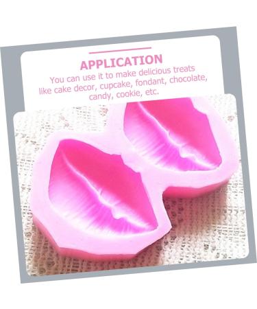 HOMSFOU 2pcs Baking Silicone Model Mini Cake Love Cake Valentine s Day Cake Holiday Cake Baking Lip Fondant Lip Shaped Molds Cupcake Silicone Lip Cookie Biscuit Chocolate Silica Gel 3D - Buy Online on GoSupps.com