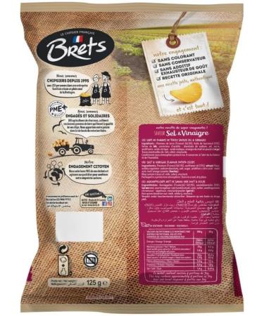Chips Bret's Vinaigre: Irr sistibles Saveurs pour un Ap ritif Gourmand - Sachet de 125g - Le Lot De 4 - Buy Online on GoSupps.com