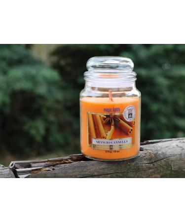 Magic Lights Orange Cinnamon Candle - 510g | Natural Wood Wick | Eco-Friendly Vegetable Wax | Made in Italy - International Shipping Available - Buy Online on GoSupps.com