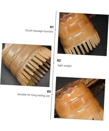 Magiclulu 3-Pack Horn Shampoo Brush for Hair Growth & Styling - Eco-Friendly Scalp Massager 6x6cm Random Colors - Buy Online on GoSupps.com