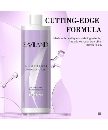 Saviland Acrylic Liquid 16.91OZ - Low Odor Large Capacity for Nail Extension & Carving | Ideal for Home & Salon Use - Buy Online on GoSupps.com