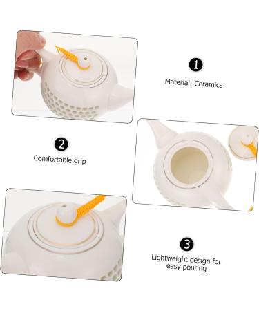 Zerodeko 2 Pcs Teapot Coffee Machines Ceramic Tea Maker Coffee Carafe Insulated Espresso Concentrate Ceramic Tea Kettle Ceramic Tea Pot Kung Fu Tea Maker China Insulation Ceramics White Whitex2pcs 14X8X6.5CMx2pcs - Buy Online on GoSupps.com