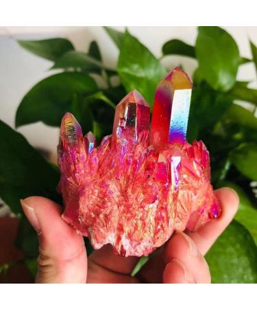 100g-200g Small Size Natural Red Aura Quartz Crystal Stone Geode Cluster 1pc Suitable for Home HOMEZHOU (Color : 1pc 145g-180g) - Buy Online on GoSupps.com