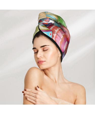 Super Absorbent Coral Velvet Easter Eggs Microfiber Hair Towel Wrap for Women - Quick Dry Cap for Long Curly & Thick Hair - Buy Online on GoSupps.com