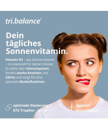  tri.balance tri.balance Vitamin D3 Drops (1 x 30 ml) 800 IU - in MCT oil - Buy Online on GoSupps.com