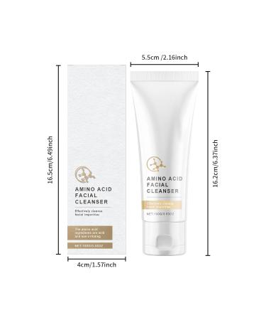 Amino Acid Face Wash Gentle Facial Cleanser for Sensitive Skin: Nourishing and Pore-Tightening Formula for Balanced Skin 3.53 oz White - Buy Online on GoSupps.com