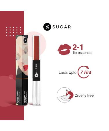 SUGAR Cosmetics Smudge Me Not Lip Duo - 26 Rose Repose | 2-in-1 Lipstick | Matte & Glossy Finish | Hydrating Formula | International Shipping - Buy Online on GoSupps.com