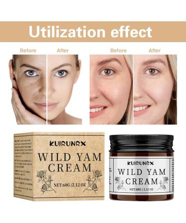KUIRUNRX Organic Wild Yam Cream Wild Yam Cream Moisturizing Wild Yam Cream Hormone Balance Organic Enriched Wild Yam Cream Relieves PMS and Menopause - Buy Online on GoSupps.com