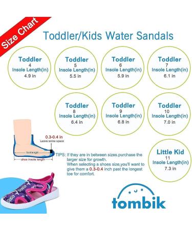 Tombik Toddler Aquatic Water Shoes - Beach Sandals for Boys/Girls (Size 8, Purple/Fuchsia/Mermaid) - Buy Online on GoSupps.com