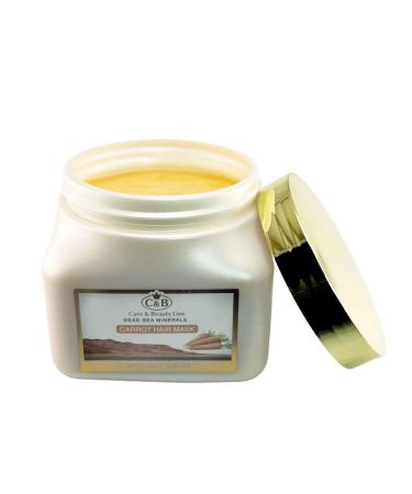 Hydrating Carrot Hair Mask | Deep Conditioner for Dry Damaged Hair | Moisturizing Repair Cream with Dead Sea Minerals | 500ml - Buy Online on GoSupps.com