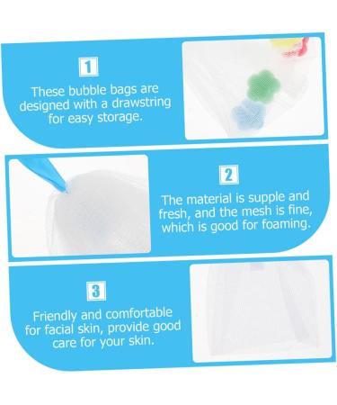 Baluue 12 Pcs Foaming Net Soap Pouch Facial Exfoliating Meshes Bag Face Foam Nets Bag Soap Net or 21x14x0.2cmx3pcs Assorted Colorx3pcs - Buy Online on GoSupps.com