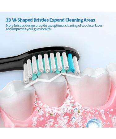 8Pcs Black Toothbrush Replacement Heads for Philips Sonicare Electric Toothbrushes - Buy Online on GoSupps.com