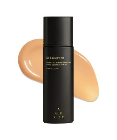 SilkScreen Sheer Tinted SPF 50 Mineral Face Sunscreen Anti-Aging Hydrating Serum Visibly Smooths and Enhances Glow Agency by Curology Light-Medium Light - Medium