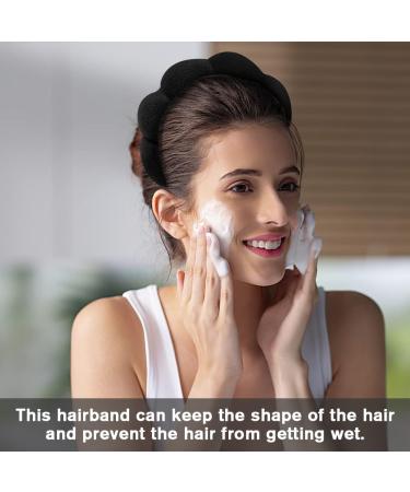 URAQT Spa Headband for Women - Soft Makeup Headband for Skincare, Yoga, and Sports | Black - Buy Online on GoSupps.com