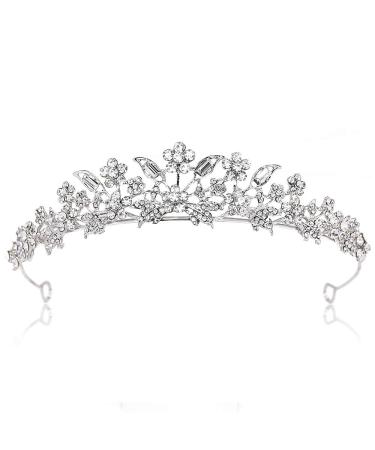 Wedding Prom Bridal Crown Rhinestone Crystal Tiara Headband Queen Pageant Princess Crown for Women  Silver - Buy Online on GoSupps.com
