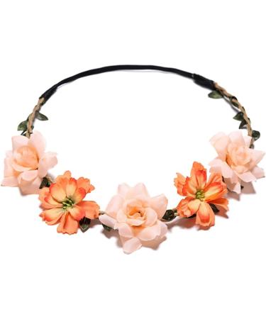 Flower Crown Headband Wreath - Bridal Hair Accessories for Weddings Festivals & Photography | 6 PCs - Buy Online on GoSupps.com