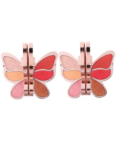 Mipcase 2 Pcs Eyeshadow Palette Creme Eyeshadows Creamy Blush Makeup Supply Plate Pearlescent Woman 1 count (Pack of 1) As Shown 2x2pcs