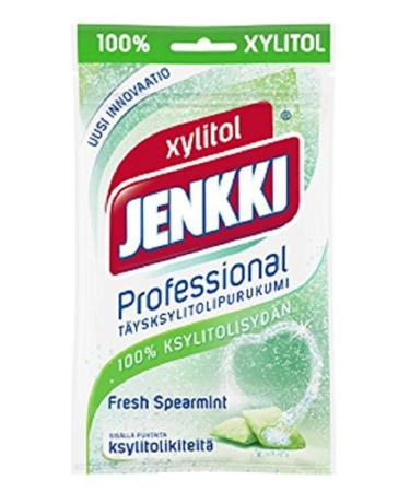 Jenkki Professional Fresh Spearmint - Original - Finnish - 100% Xylitol - Chewing Gum - Bag 70g