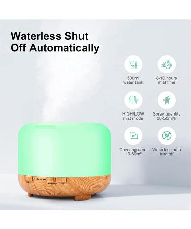 500ml Essential Oil Diffuser & Aromatherapy Humidifier - Yellow | Remote Control, Quiet Mist, Ultrasonic Vaporizer for Large Rooms & Baby Bedrooms - Buy Online on GoSupps.com