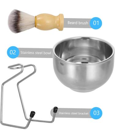 Beavorty 3 Sets Shaving Brush Set - Wooden Cleaning Utensils Metal Assorted Colors 3pcs (11.2x8.1cm) - International Shipping Available - Buy Online on GoSupps.com