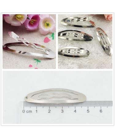 Chiwanji 50 Pieces Oval Bendy Snap Hair Clips Silver 5cm Hairpins for DIY Hairstyles | International Shipping - Buy Online on GoSupps.com