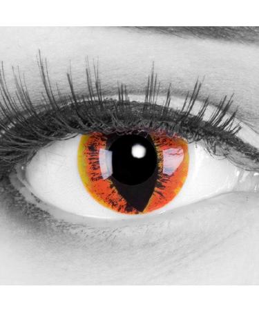 Funnylens Colored Crazy Manticore Year Dragon Cat Contact Lenses - Perfect for Halloween & Carnival | Free Containers - Buy Online on GoSupps.com