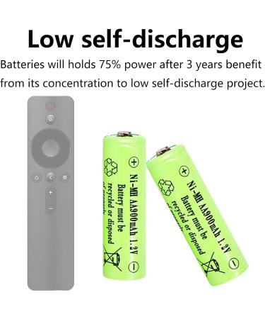 1.2V AA NIMH 900mAh Rechargeable Batteries - 12 Pack for Outdoor Solar Lights & LED String Lights - Buy Online on GoSupps.com