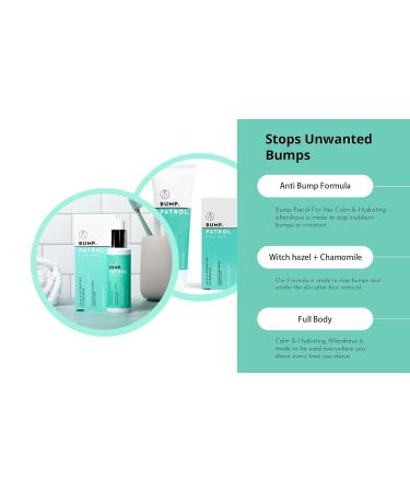 Bump Patrol For Her - Hydrating Aftershave for Women | Treat Razor Bumps Burn & Ingrown Hairs (2oz - Buy Online on GoSupps.com