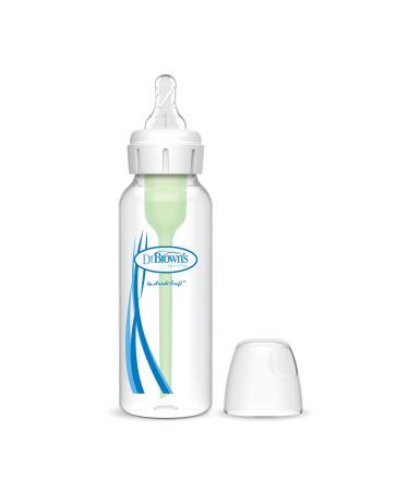 Dr. Brown s Natural Flow  Anti-Colic Options+  Narrow Baby Bottle 8 oz/250 mL  with Level 1 Slow Flow Nipple  1 Pack  0m+ 8oz  Clear