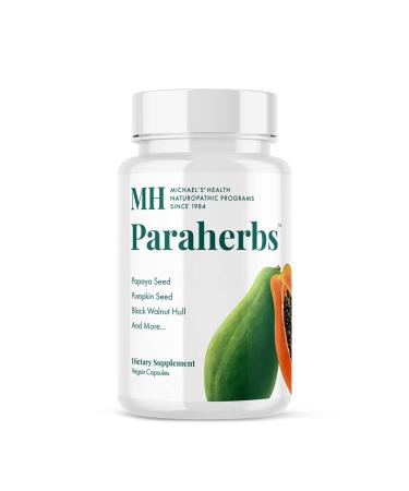 MICHAEL'S Naturopathic Programs Paraherbs - 120 Vegan Capsules - Fibers Support The Intestinal Tract with Garlic Black Walnut & Clove - Vegetarian Gluten Free Kosher - 120 Servings 120 Count (Pack of 1)