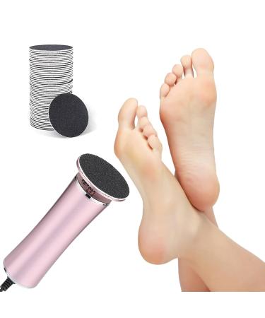 Electric Foot File Electric Callus Remover for Feet Rechargeable Foot Sander for Hard Skin Adjustable Speed with 60 Sandpaper Discs and 1 Cleaning Brush