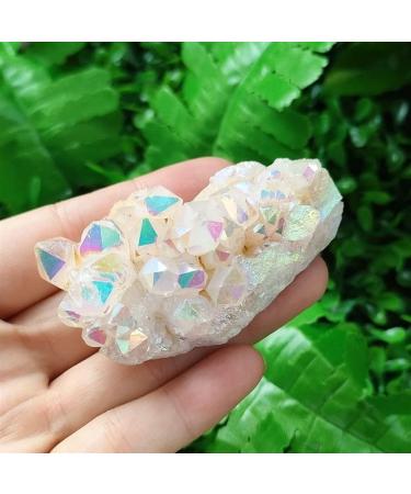 Crystal Crystal Cluster Natural Aura Angel Quartz Cluster Plating Gemstone Cluster fengshui 30-50g Can be Used for Home Collections (Size : 3pcs) - Buy Online on GoSupps.com