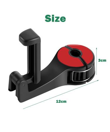ONEROOMONON Car Seat Hook & Cell Phone Holder - Durable Rear Seat Head Support & Handbag Storage (Red) | International Shipping - Buy Online on GoSupps.com