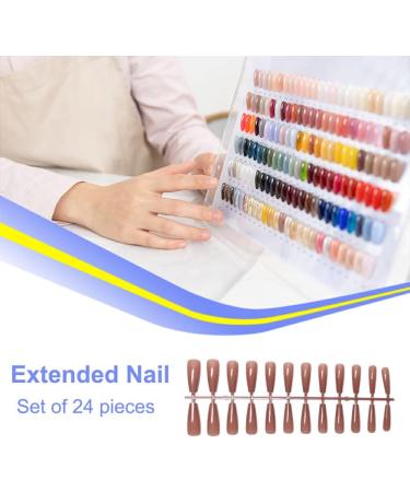 kawehiop 24 Pieces Extra Long Press on Nails Artificial DIY Solid French Graceful Colour-fast Nail for Manicure Salons Art - Buy Online on GoSupps.com