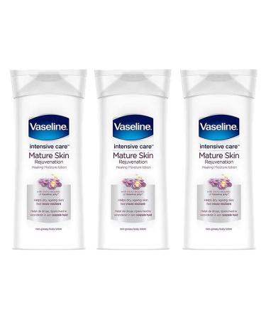 Vaseline Intensive Care Body Lotion, Rejuvenates Mature Skin with Healing Moisture Lotion, Immediate Transformation from Dry Skin to Healed and Moisturized Skin, 13.5 Ounce (Pack of 3)