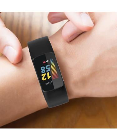 3 Pack BNBIDEN Sport Bands for Fitbit Charge 5 - Pink+Lunar White+Teal - Adjustable Silicone Wristband Strap - Women Men - Large Size - Buy Online on GoSupps.com