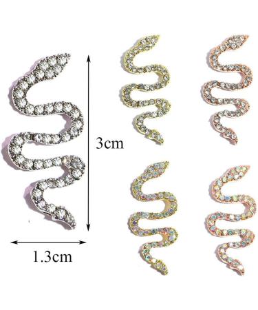 1 PC Colorful Oversized Nail Salons Crystal Diamond Design Snake Shape Nail Charms 3D Art Accessoirs(1) Style1 - Buy Online on GoSupps.com
