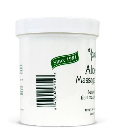 Jasmine Aloe Vera Massage Cream - Anti-Aging Therapy, Deeply Moisturizing Organic Cream for Face and Body - 400g/14.1oz - Buy Online on GoSupps.com