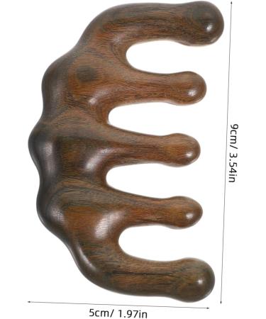 Anneomas Sandalwood Comb & Scalp Massager - Gua Sha Ridge Massage Brush | Handheld Wooden Comb for Relaxation & Massage - Perfect for Body Care - Buy Online on GoSupps.com