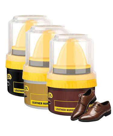 AQWAL Leather Repair Cream Liquid Shoe Polish Cream Shoe Polish Shoe Care Shoe Cream With Sponge Applicator Protects Leather From Scuffs And Scratches Best For All Kind Of Leather Surfaces Mix